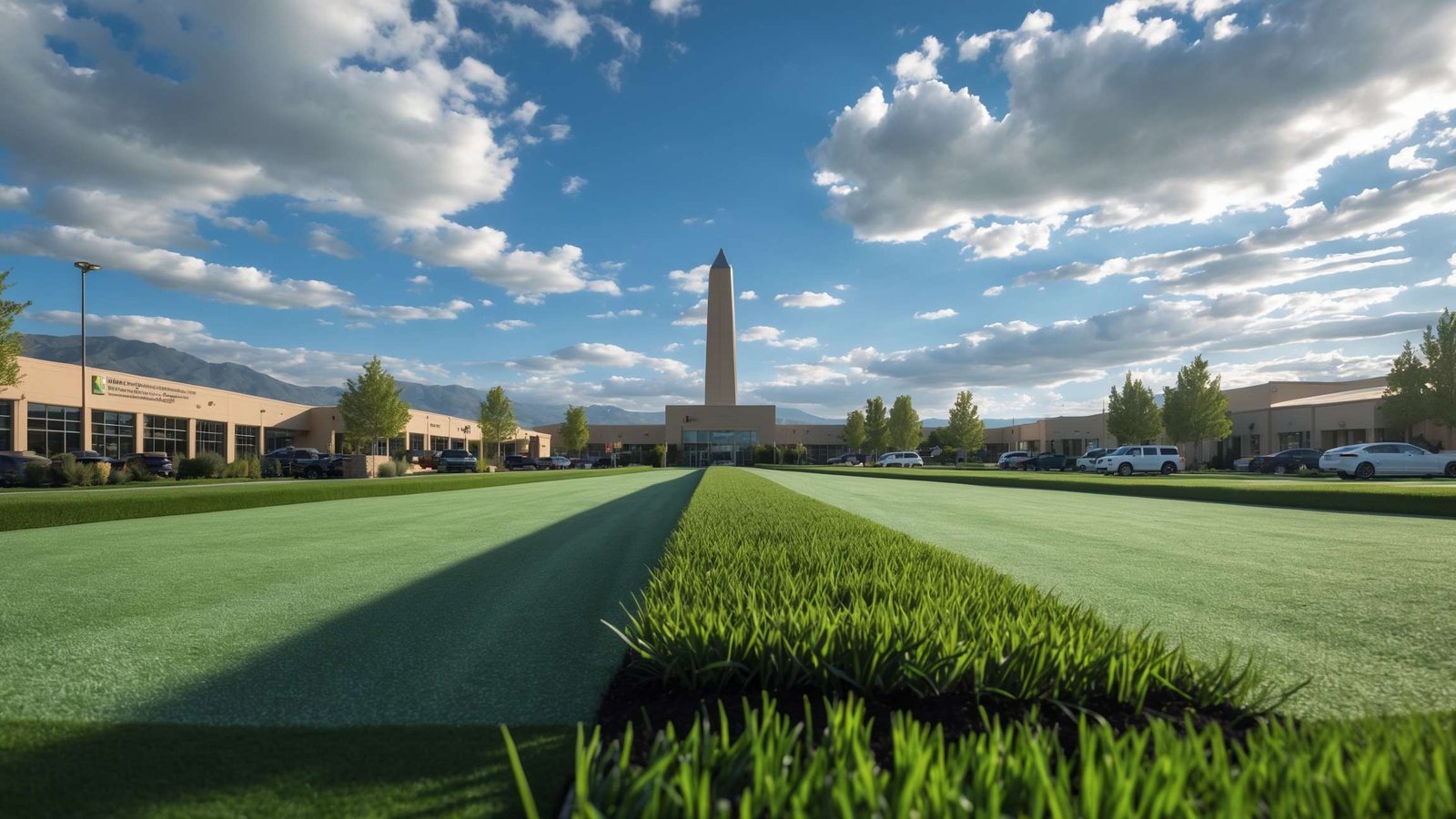 Modern artificial turf installation in Salem Utah backyard with HOA compliant design