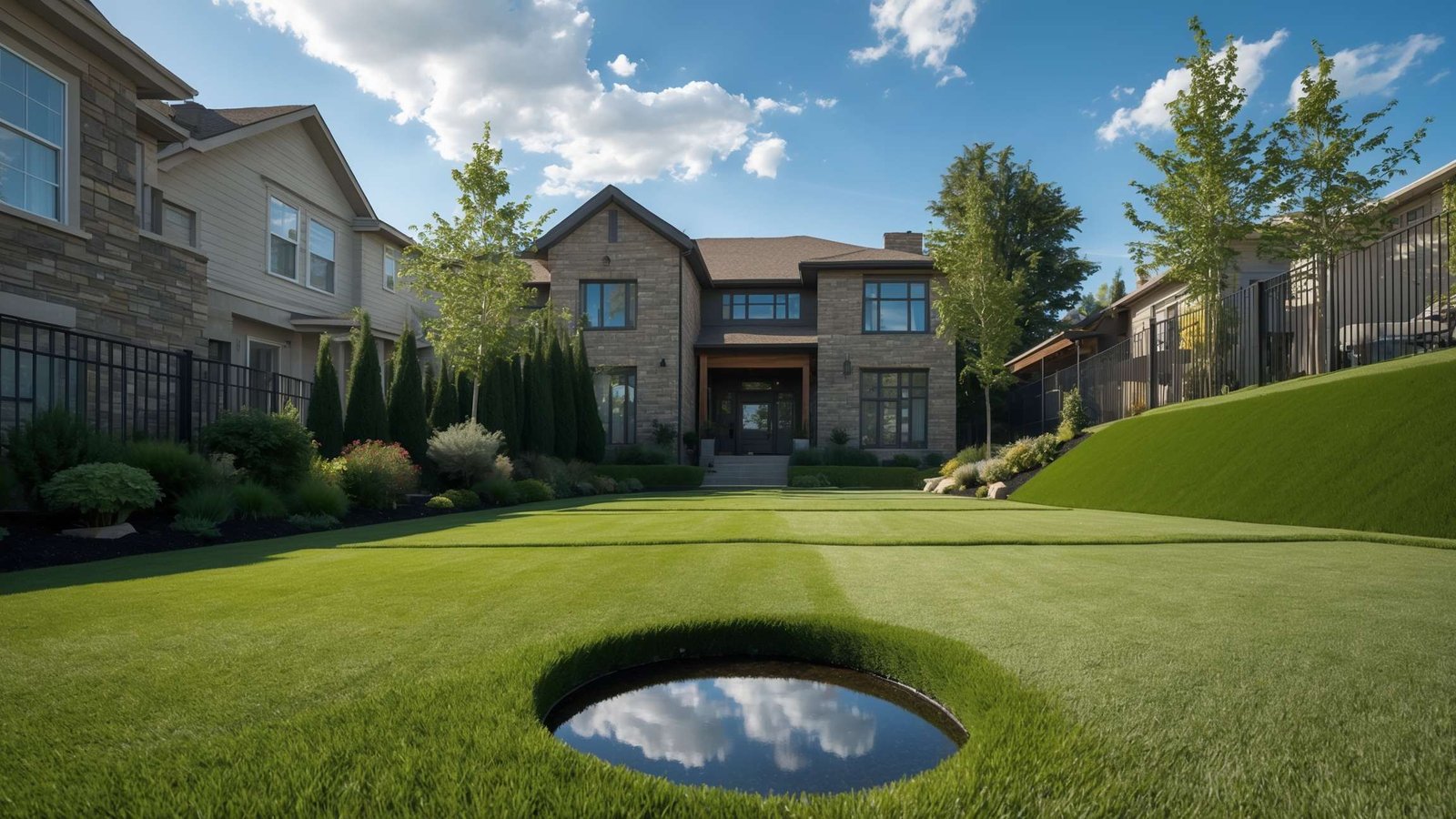 Healthy green lawn maintained by professionals in Payson Utah