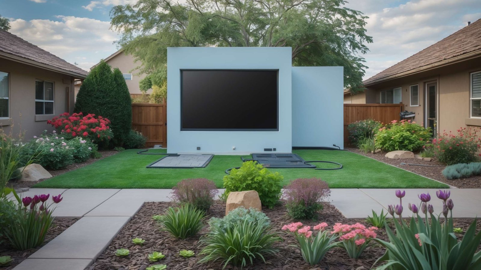 Smart irrigation controller installed on exterior wall during Payson yard remodel