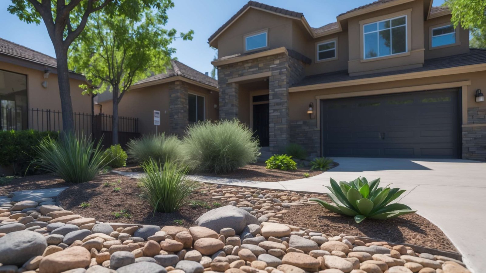 Modern smart irrigation system monitoring multiple zones in Payson residential yard