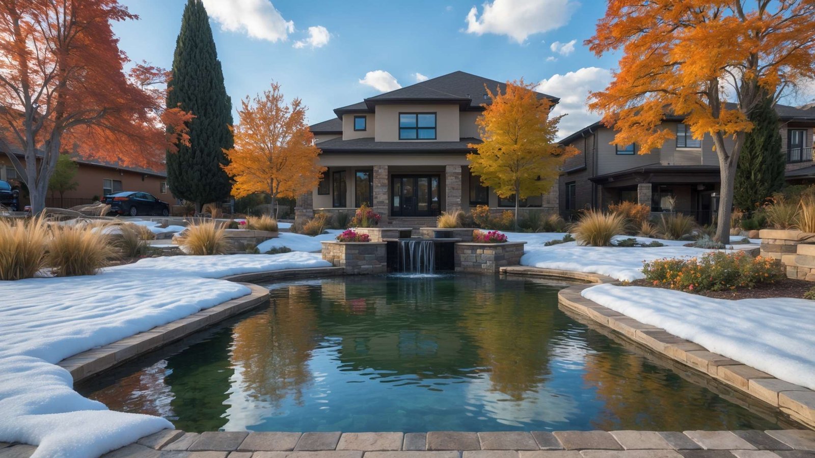 Water feature maintenance with cleaned pump and filter in Payson Utah