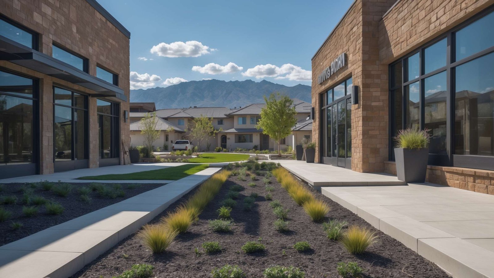 New construction home in Santaquin Utah ready for residential landscaping installation