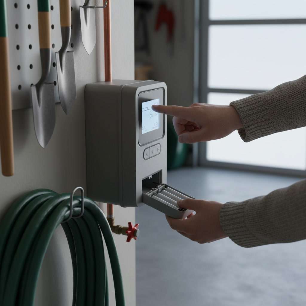Irrigation controller set to winterization mode with schedule preserved