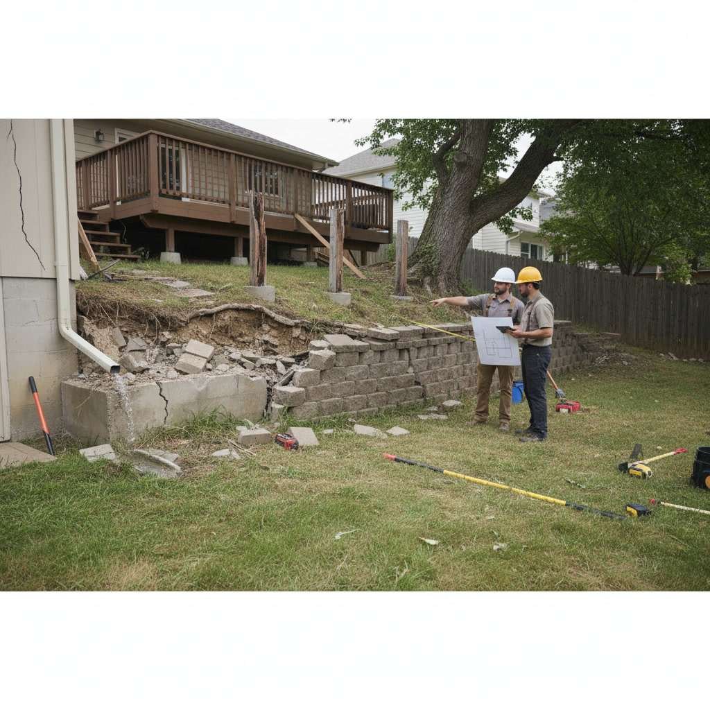 Professional yard transformation addressing drainage and grading issues